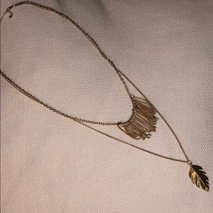 Layered gold necklace